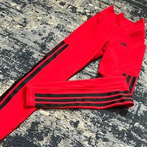 NWOT Adidas Red and Black Leggings Size XS